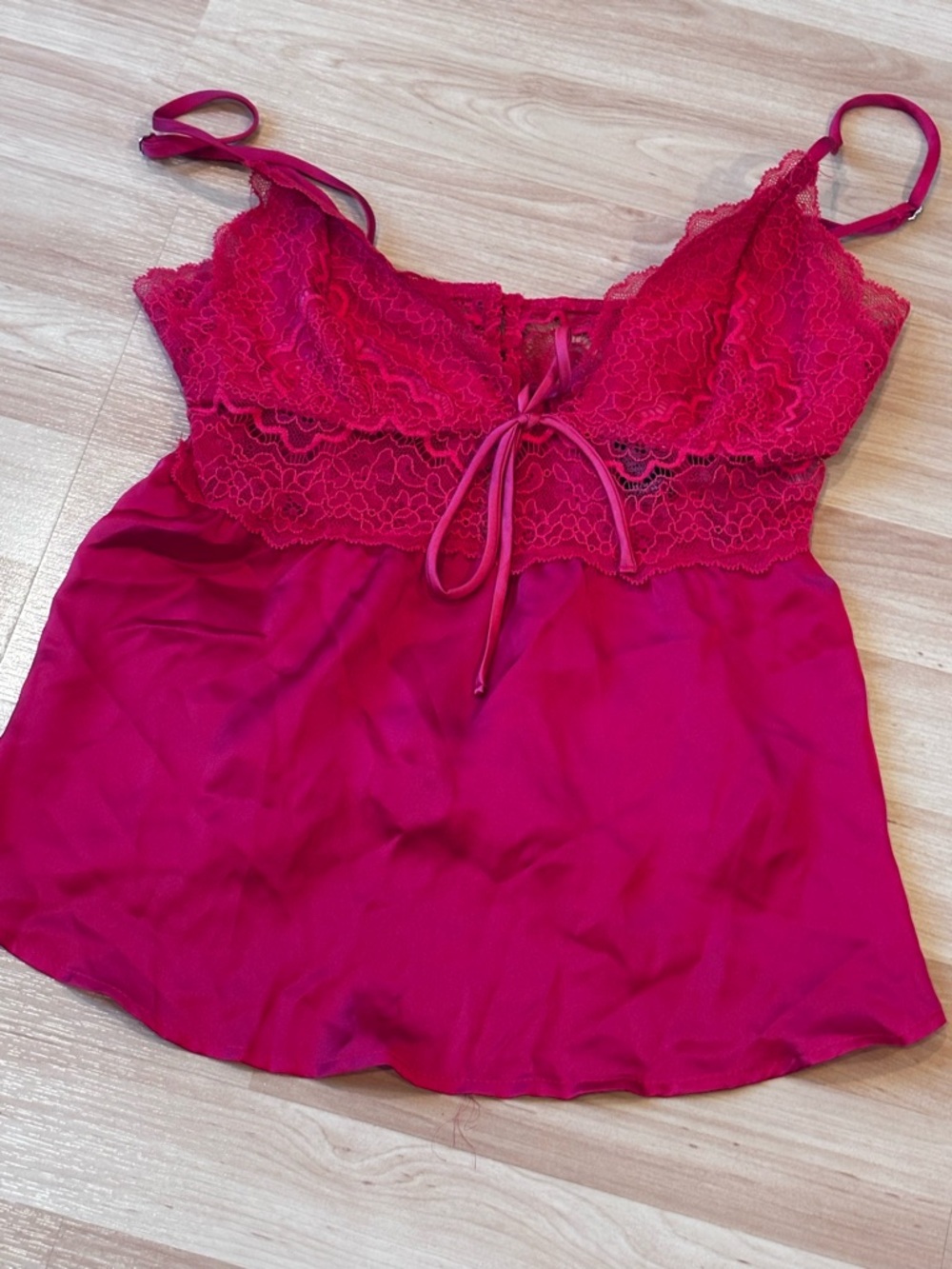 Victoria's Secret Red Lace Trim Camisole
